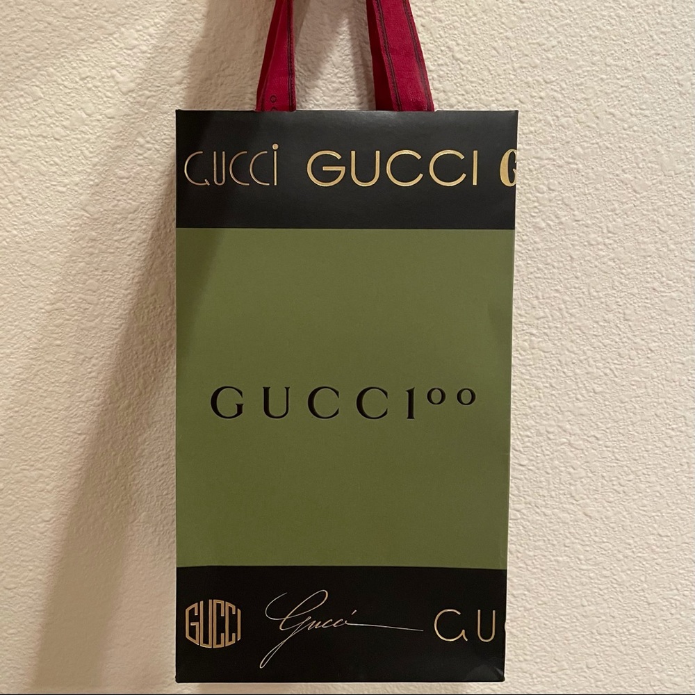 GUCCI Green Shopping Gift Wrap Bag